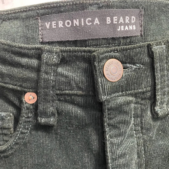 Veronica Beard Kate 10” Skinny Corduroy Jeans in Forest Green Size US 24 - Picture 12 of 12